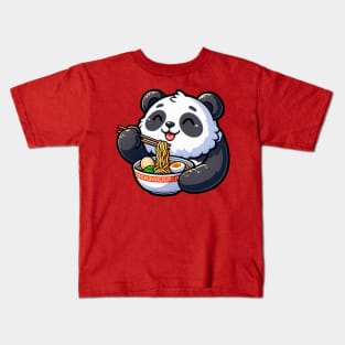 Panda Loves Ramen Kids T-Shirt